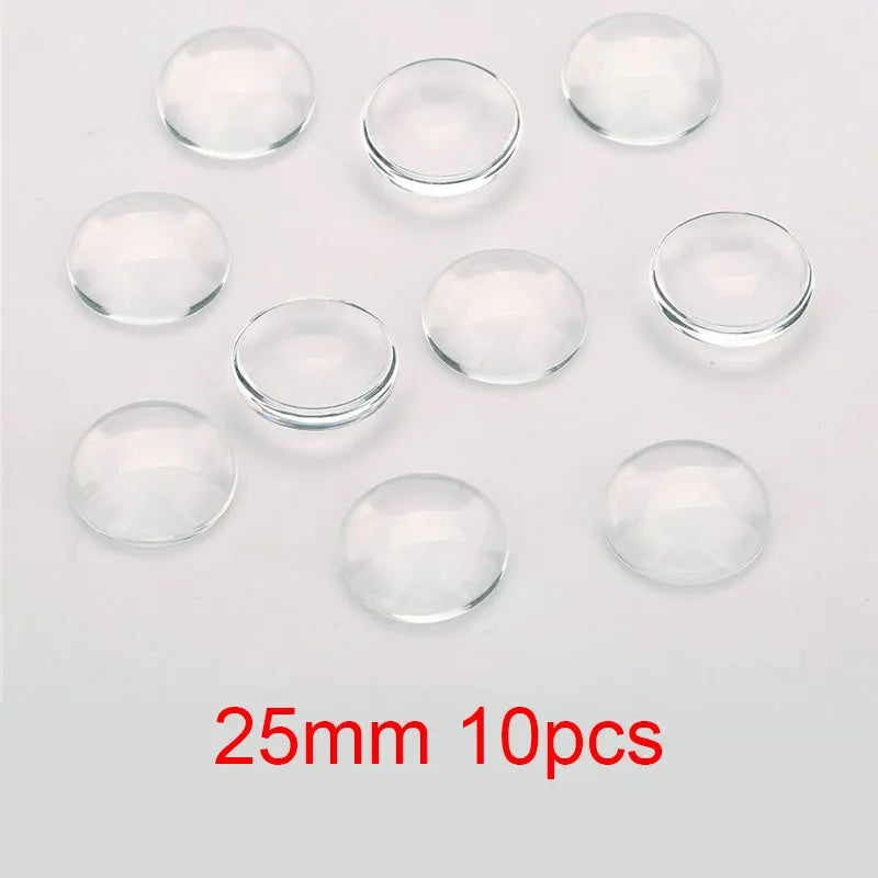 1pack Oval Round Glass Cabochon 30x40mm 6mm 8mm 10mm 12mm 18mm 20mm 25mm 30mm Transparent Clear Flatback Cameo Jewelry Making