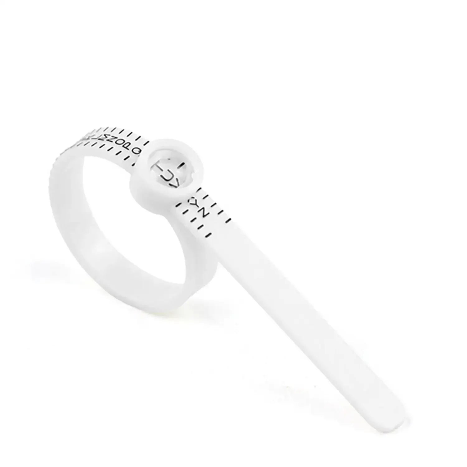 Ring Sizer with Magnifier - US/UK/EU/HK Jewelry Measuring Ruler for Finger Size Ring Size Measuring Tool - UK Size White