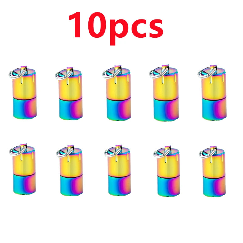 Outdoor Creative Mini Lighter Retro Keychain Pendant Cigar Cigarettes Smoking Accessories Lighters Funny Gadgets - 10 color