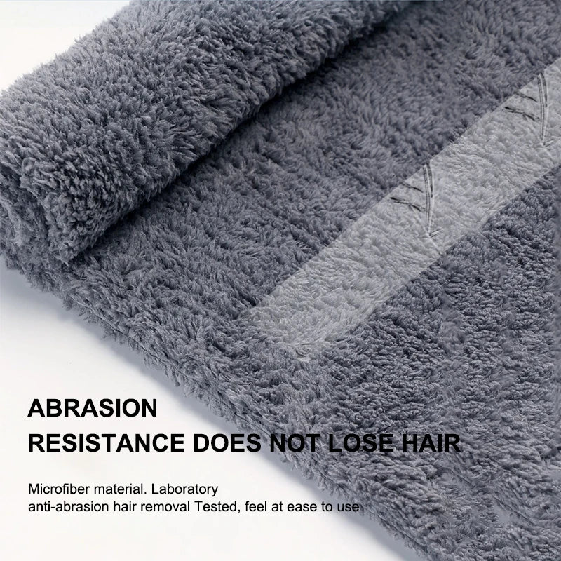 SEAMETAL 40X100CM Car Wash Towel Coral Velvet Microfiber Clean Cloth No Hemming Thickened Soft High Absorbent Car Washing Tow