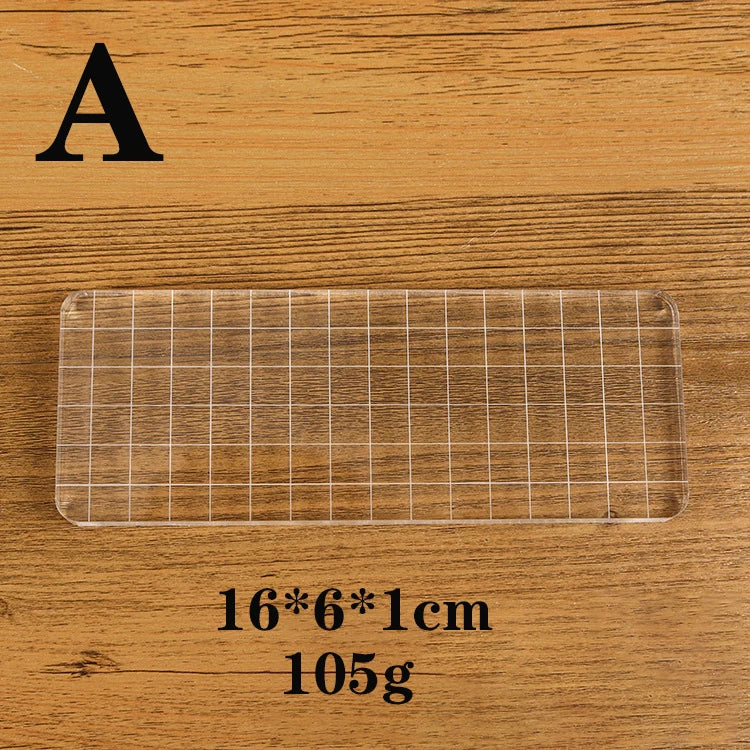 Clear Acrylic Stamp Block Use Clear Cling Mounted Rubber Stamp DIY Scrapbooking Clear Photo Album Decorative Handmade Tools -