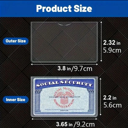 8/10/20PCS PVC Card Protective Cover, Card Holders Sleeves, Suitable For Social Security, Medical Insurance, and Credit Cards