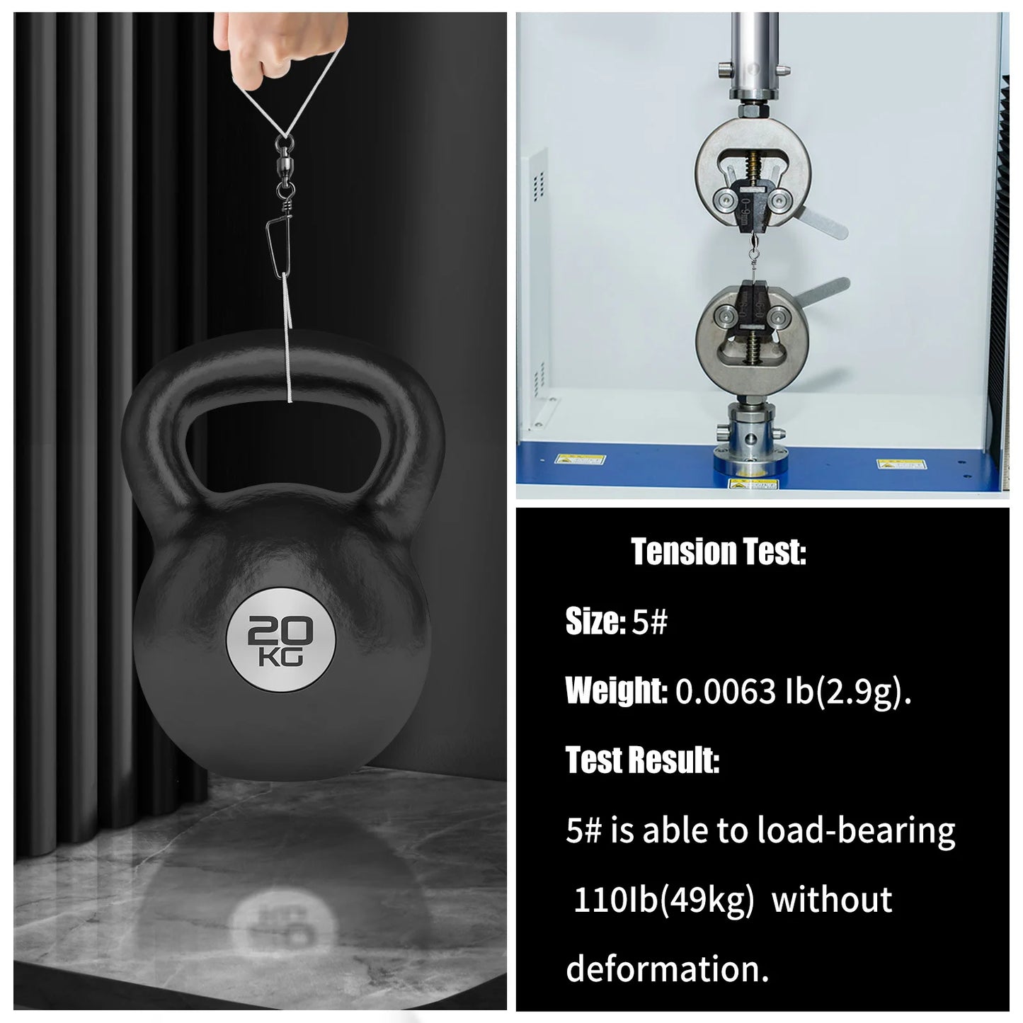 FishTrip Fishing Snap Swivels Ball Bearing Swivels with Stainless Steel Coastlock Snap Corrosion Resistant Black Nickel Coati