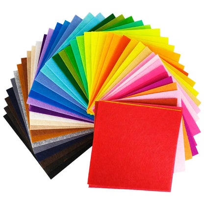 40/20/10Pcs New Felt Fabric Sheet Assorted Color Patchwork Sewing DIY Craft Squares Nonwoven 1mm Thick Handmade Fabric Weavin