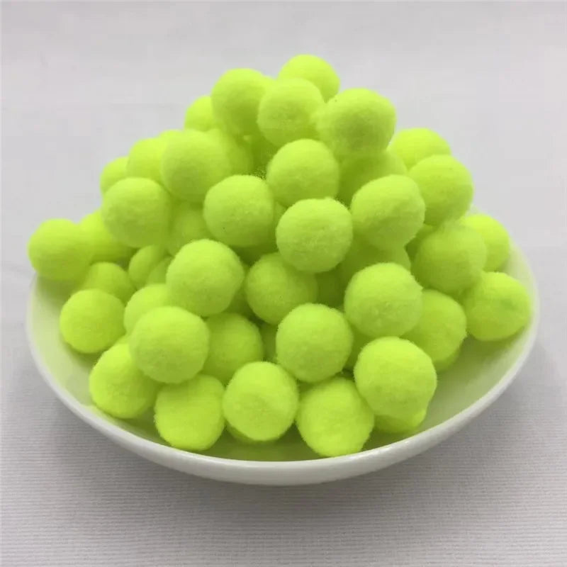Kids DIY Pompoms Toy Craft Supplies Mini Fluffy Pompon 10/15/20/25mm Pom Poms Christmas Home Decoration Accessories 100pcs/50