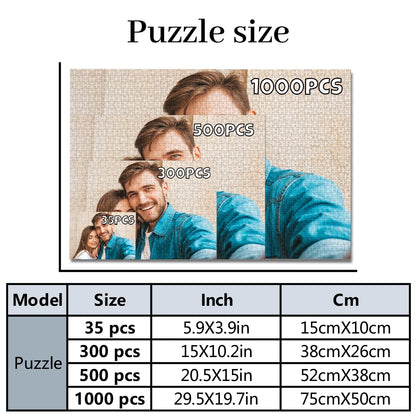 35/300/500/1025pcs Personalized Custom Photo Puzzle Friend Upload Photo For Customized Puzzle Unique Gift For Family Friends 