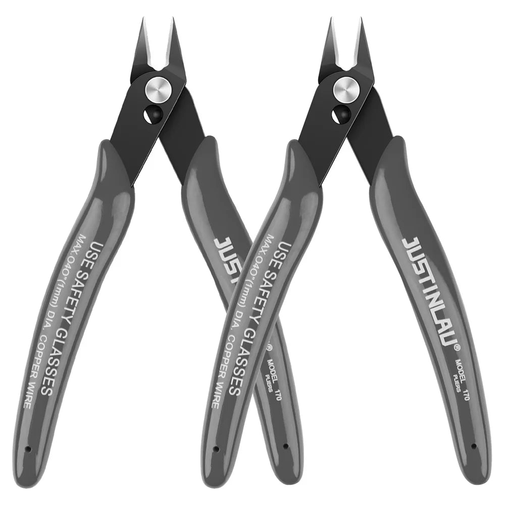 2Pcs Mini Nose Cutting Plier Electrical Wire Cable Cutter Metal Side Snips Flush Pliers Convenient Durable Tool