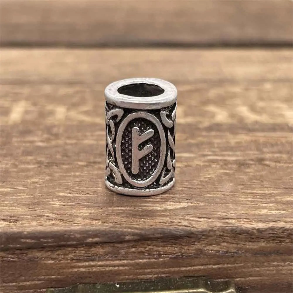 Nostalgia 1pcs Tree Of Life Bead For Hair Beard Braids Norse Runes Viking Symbols Beads For Bracelet Jewelry Making