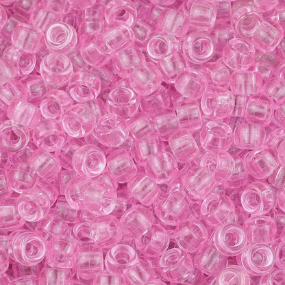 100/200/400pcs 6x9mm Solid Color Large Hole Pony Beads DIY Jewelry Making For Friendship Bracelets & Hair Braids Craft Suppli