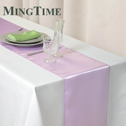 Satin Table Runner 30cm X 275cm Wedding Party Supply Christmas Home Modern Coffee Dining Luxury Table Decoration 12" X 108" -