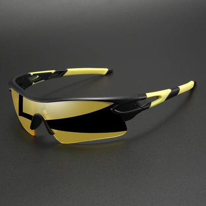 New UV400 Protective Sports Eyewear - Lightweight Full-Cover Lens, Unisex Wrap-Around for Cycling, Hiking & Daily Use - C9-ni