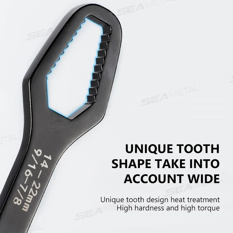 SEAMETAL Universal Torx Wrench Adjustable Wrench Board Double-head Multipurpose Torx Spanner Repair Hand Tools 3-17mm 8-24mm