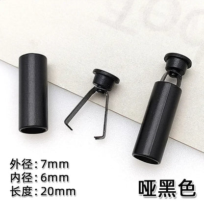 10 Sets Detachable Stopper With Lid Cap Rectangle Cord Ends Lock Stoppers For Rope Apparel Sportswear Parts Accessories