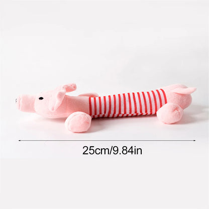 Funny Simulated Animal No Stuffing Dog Toy with Squeakers Durable Stuffingless Plush Squeaky Dog Chew Toy Crinkle Pet Squeak 