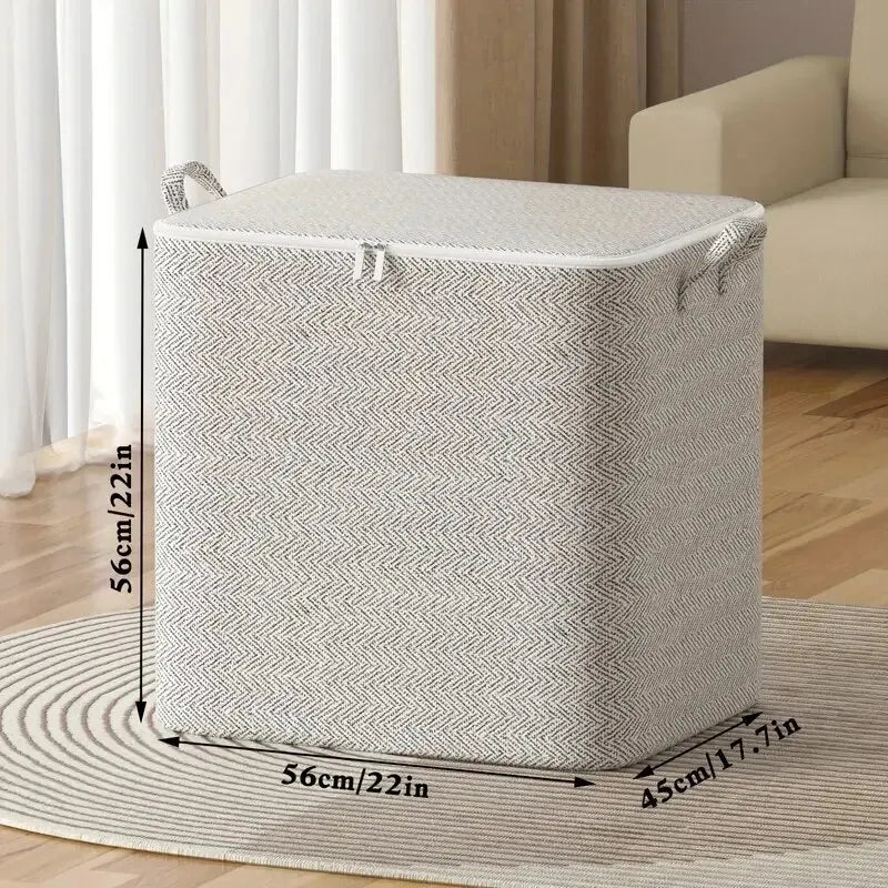 1pc Household Large Capacity Storage Bag Non-woven Material, Closet Wardrobe Organizer Can Be Used For Quilt Clothing, Toys -