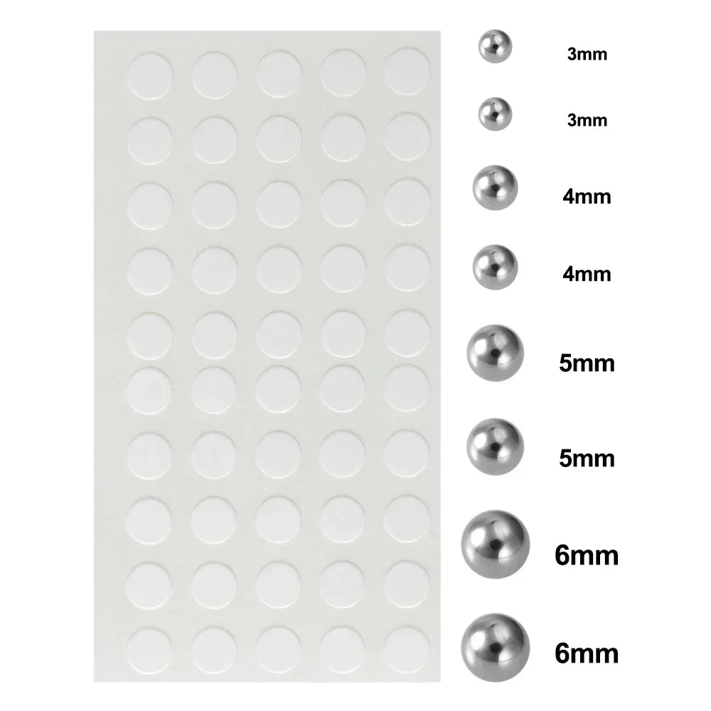 58pcs Non Piercing Lip Nails Sticker Selfadhesive Waterproof Reusable Fake Lip Nail Eyebrow Nose Ring Body Belly Button Jewel