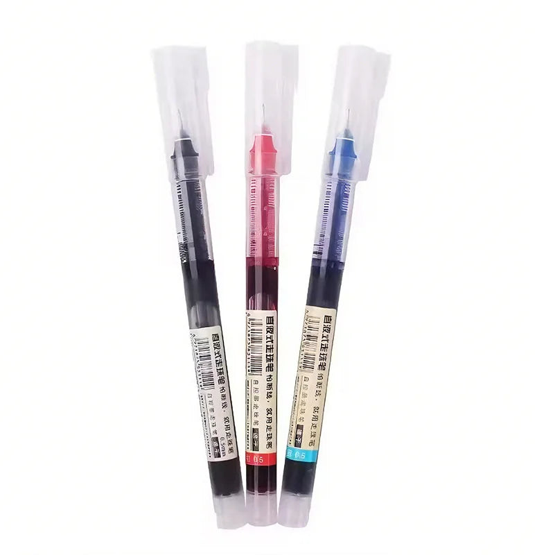 0.5mm Quick Drying Fine Point Liquid Ink Pens Smooth Writing Comfortable Grip Non-Smudge for Office School Supplies