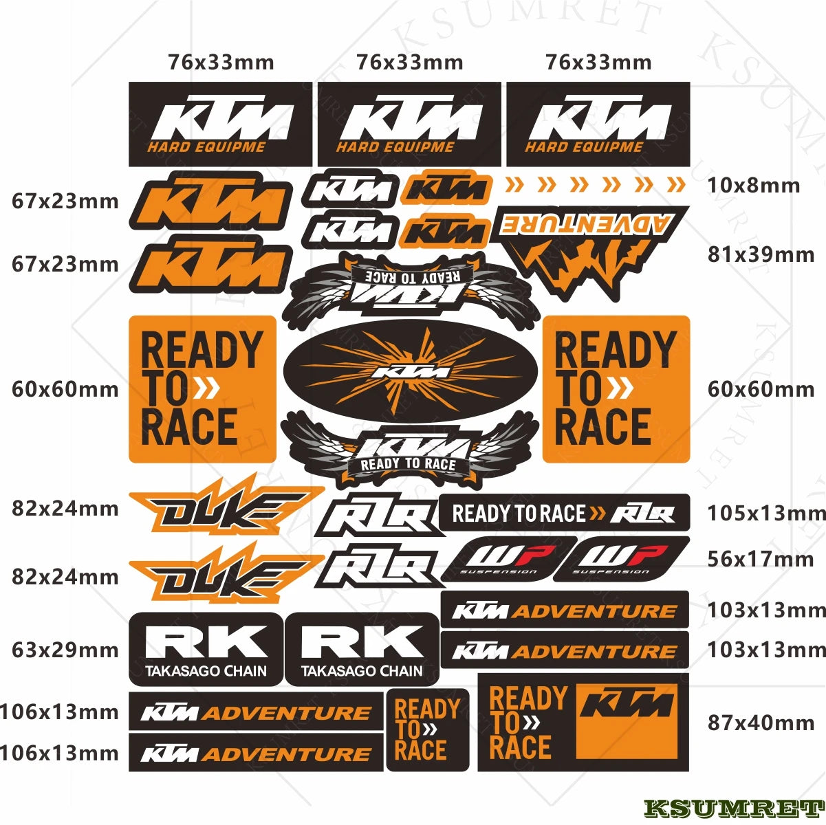 Vinyl For Ktm Motorcycle Sticker Decal