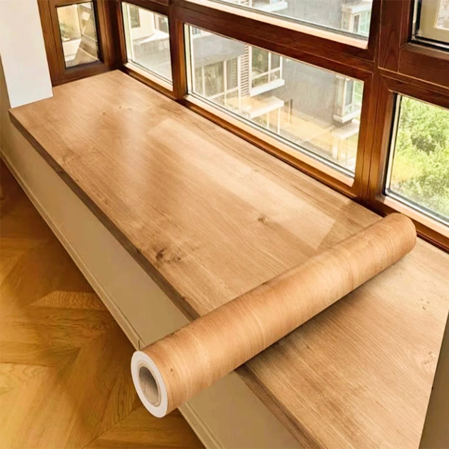 PVC Waterproof Wood Grain 3D Stickers for DIY Wardrobe Cupboard Table Closet Furniture Vinyl Self Adhesive Wallpaper Home Dec