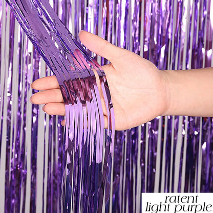 Top Matte Birthday Party Decoration Backdrop Foil Tassel Fringe Curtain Kids Adult Photo Booth Baby Shower Wedding Matte Drap