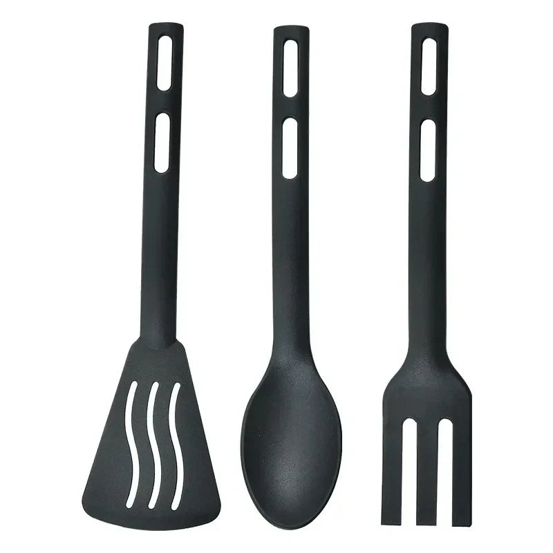 1/3PCS Nylon Kitchen Utensils Set Kitchen Cooking Tools Slotted Turner Solid Spoon Fork Children Spade Fork Spoon Dinnerware 