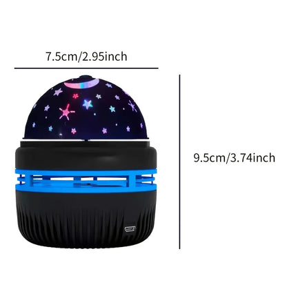 Colorful LED Starry Sky Projector Galaxy Light Magic Ball Moon Star Night Light Bedroom Atmosphere Lamp For Home Decoration