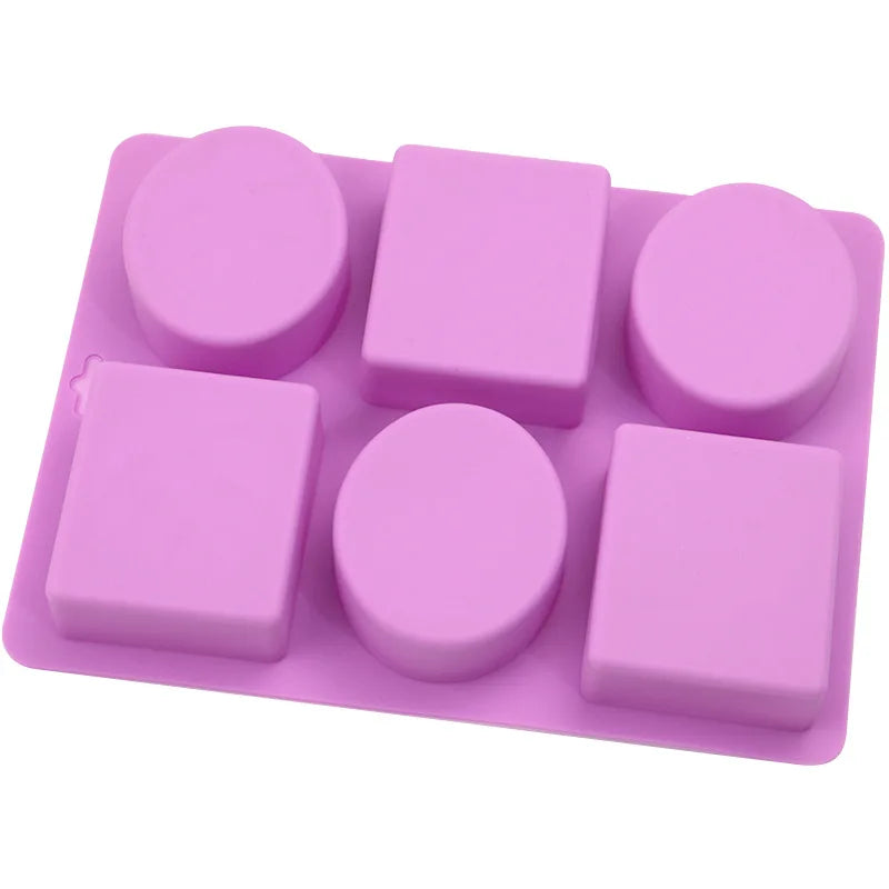 Round and Square Leaf Silicone Soap Mold Handmade Soap Making Supplies Diy Plaster Resin Candle Material Kit Cake Baking Tool