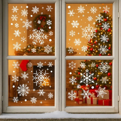 Christmas Decor Window Snowflake Stickers Wall Sticker Glass Window Stickers for Christmas Supplies Home Room New Year Gift