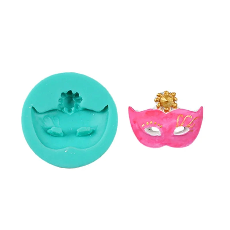 DIY Sugarcraft Mask Silicone Mold Fondant Mould Cake Decorating Tools Chocolate Gumpaste Molds Cupcake Baking Tools