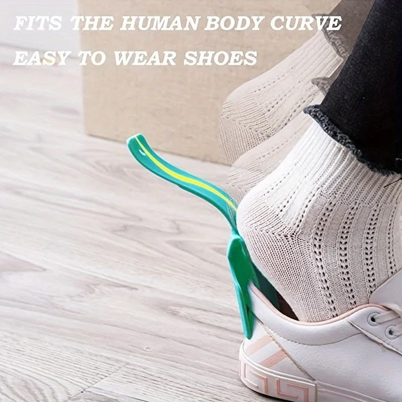 2PCS Lazy Shoe Helper, Plastic Shoe Wearing Aid, No Need to Bend Over, Fits All Shoes, Perfect for Elderly & Pregnant Women