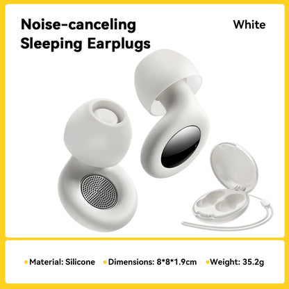 ESSAGER Noise Cancelling Ear Plugs for Sleeping Soft Silicone Sleep Earplugs - white