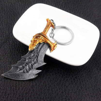 New God of War 4 Kratos Sword Keychain Pendant Keyring Jewelry Men And Women Car key chain Accessories - Keychain J