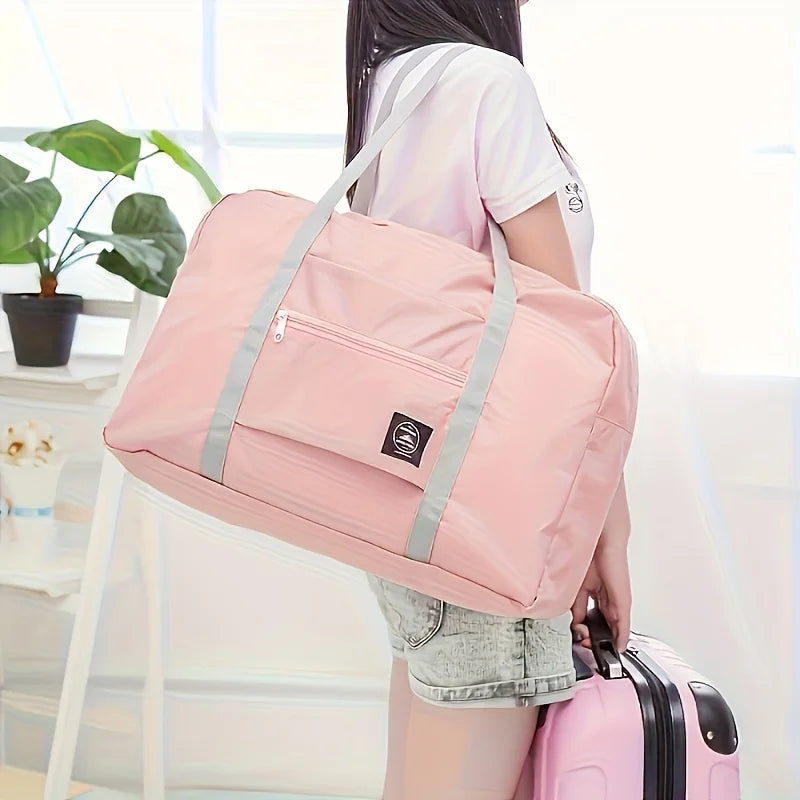 Foldable Travel Duffel Bag for Airlines Carry on Bag for Women and Girls Lightweight Large Capacity Sports Weekend Trip Overn