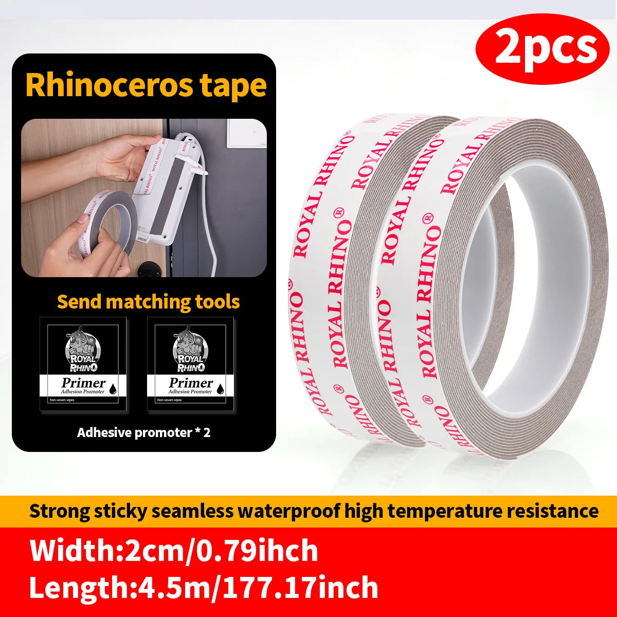 450CM Extra Strong Double Sided Tape Adhesive Car Special Tear Off Without Leaving Traces High Viscosity Mounting Fixing Stic