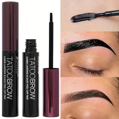 1pc Tattoo Peel Off Eyebrow Gel Tint, Semi Permanent Brow Tint, Waterproof, Transfer-proof, For Fuller & Defined Looking Brow