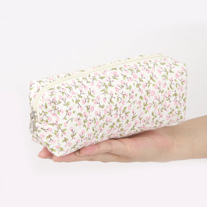 1 pc Beautiful bowknot single-layer pencil case, floral pattern design storage bag, a must-have for back to school season