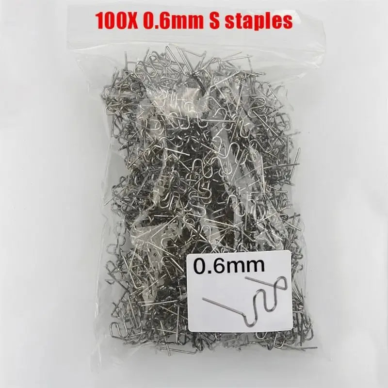 300Pcs Plastic Welder Hot Stapler Standard Pre-cut Corrugated Staples Bumper Body Repair 0.8/0.6mm Stainless Steel Welding To