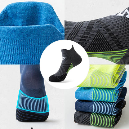 Unisex Running Socks Breathable Quick Dry Anti Blister Moisture Wicking Cushioned Arch Support Athletic Sport Socks
