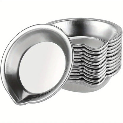 5/10/20pcs Durable Stainless Steel Paint Palette Set,Round Mixing Trays for Artists - Metal Art Supplies for Home and School 