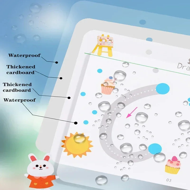 Magical Tracing Workbook Control Training Book Reusable Magic Practice Copybook Children Montessori Drawing Education Station
