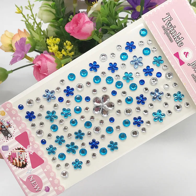 New Stickers On The Face Rhinestone Makeup Bright Face Art Sticker Children's Temporary Tattoo Rhinestone For Strasse Makeup 
