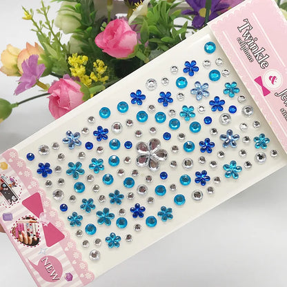 New Stickers On The Face Rhinestone Makeup Bright Face Art Sticker Children's Temporary Tattoo Rhinestone For Strasse Makeup 