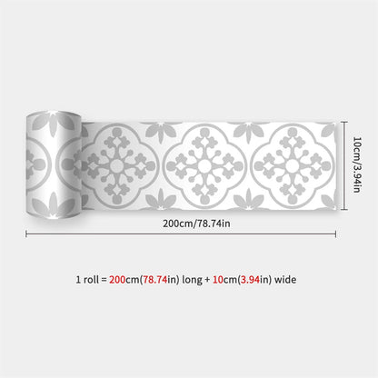 Mosaic Bathroom Waist Line Wall Stickers Waterproof Peel & Stick Art Backsplash Kitchen Office Skirting Line Decor Wallpaper 
