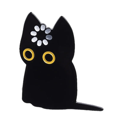 Cartoon Cat Nails, Black Cat Void Loading Enamel Pin, Cute Cat Brooch, Fun Animal Jewelry, Quirky Fashion Accessory, Gifts fo