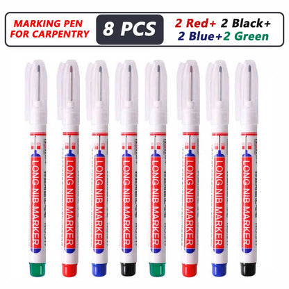 iLMH 4-40Pcs Deep Hole Long Nib Head Marker For Metal Perforating Pen Waterproof Bathroom Woodworking Decor Multi-Purpose Too