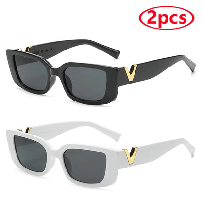 Fashion Rectangle Sunglasses Women Vintage Small Frame Sun Glasses Ladies Classic Black Square Eyeglasses Oculos