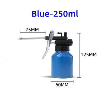 250ml Oil Can Spout Thumb Pump Oiler Oil Can Pot Lubrication Oil High Pressure Nozzle Pump Oiler Grease for Car Repair Tools