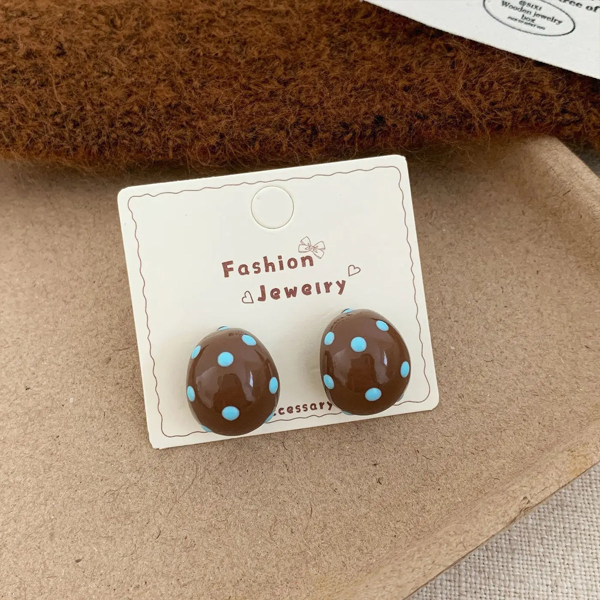 Sweet Colorful Polka Dot Enamel Geometric C-Shaped Hoop Earrings for Women Minimalist Korean Style Fashion Design Party Jewel