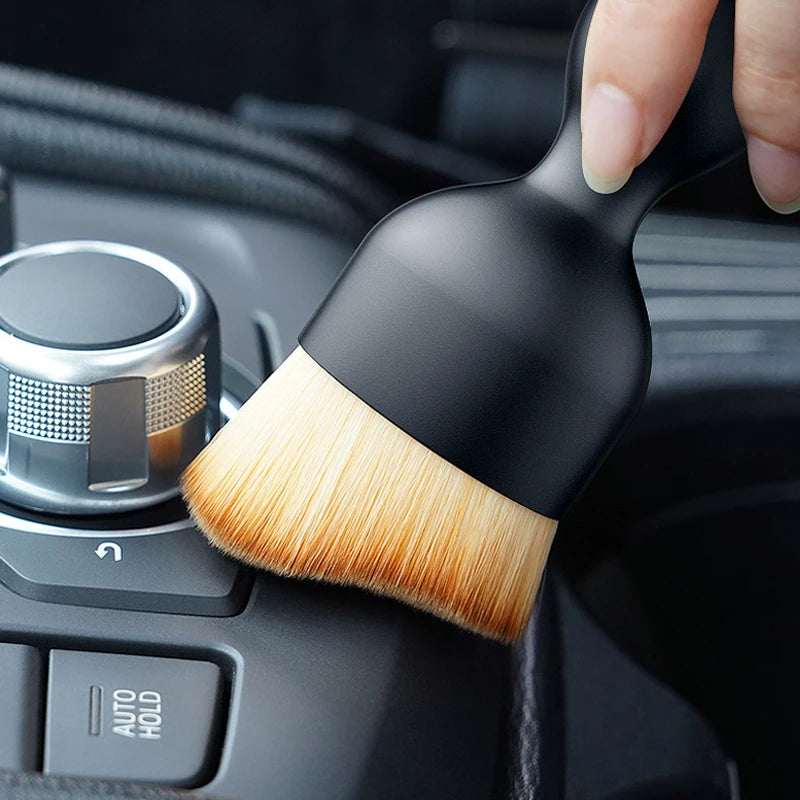 Car Air Vent Cleaning Soft Brush with Casing Car Interior Cleaning Tool Artificial Car Brush Car Crevice Dusting Car Detailin