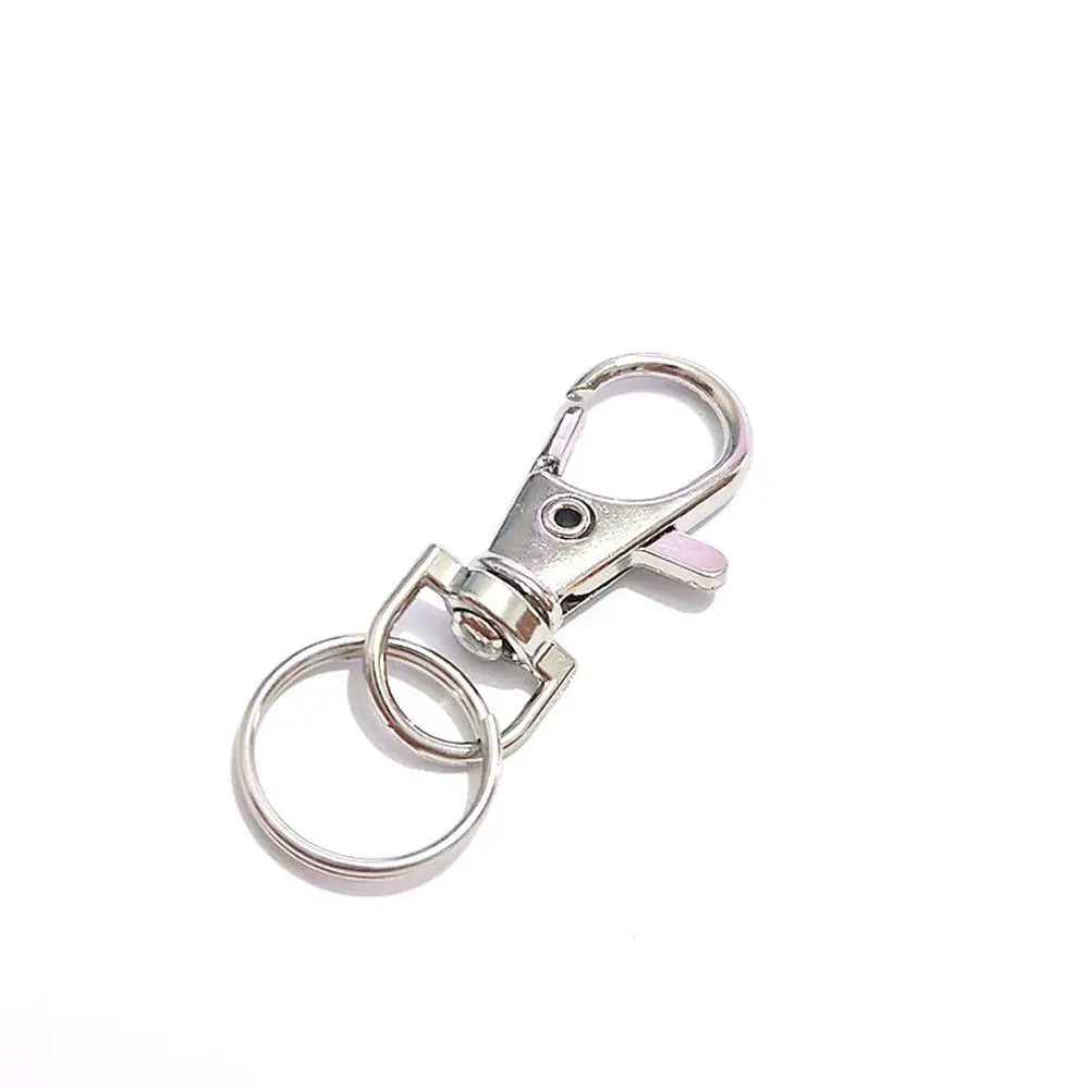 50PCS Swivel Snap Hooks With Key Rings Metal Swivel Lobster Claw Clasps In Clasps In Assorted Sizes (Large, Medium, Small)